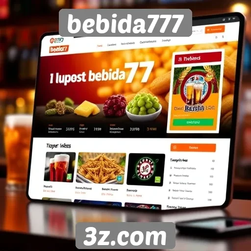 Interface do usuário no site bebida777 avaliada